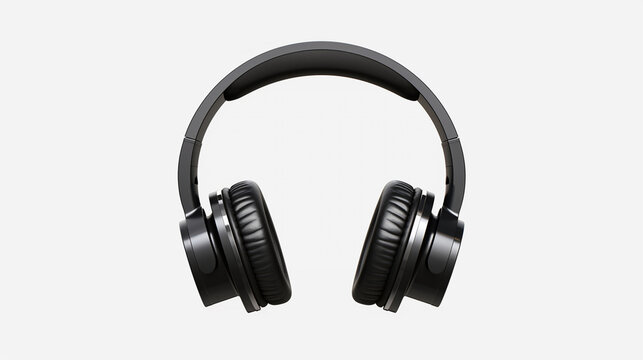 Headphones music isolated on transparent background