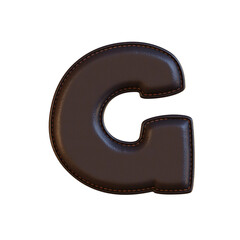 Leather 3D Alphabet or PNG Letters