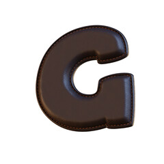 Leather 3D Alphabet or PNG Letters