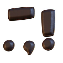 Leather 3D Alphabet or PNG Letters