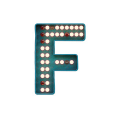 Retro Marquee Lights 3D Alphabet or PNG Letters