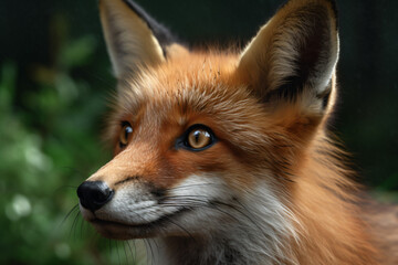 Naklejka na ściany i meble close-up photo of a foxs