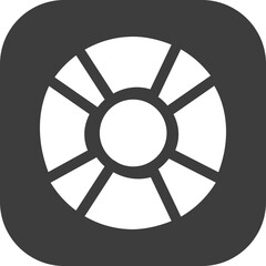 Obraz premium lifebuoy icon in black square.