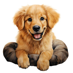 golden retriever puppy - obrazy, fototapety, plakaty