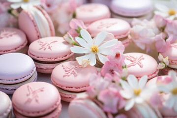 Obraz premium colorful macarons on background