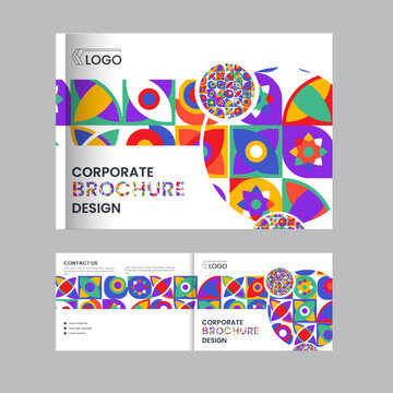 Minimal business landscape brochure report and magazine creative design
