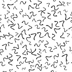 Seamless pattern with sketch squiggle