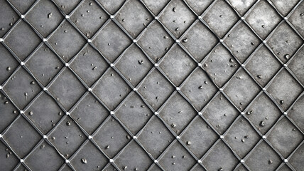 Tileable grungy grey stained industrial steel floor panel pattern. Generative Ai