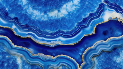 wallpaper for seamless sapphire blue agate gem stone horizontal cross . Generative Ai - obrazy, fototapety, plakaty