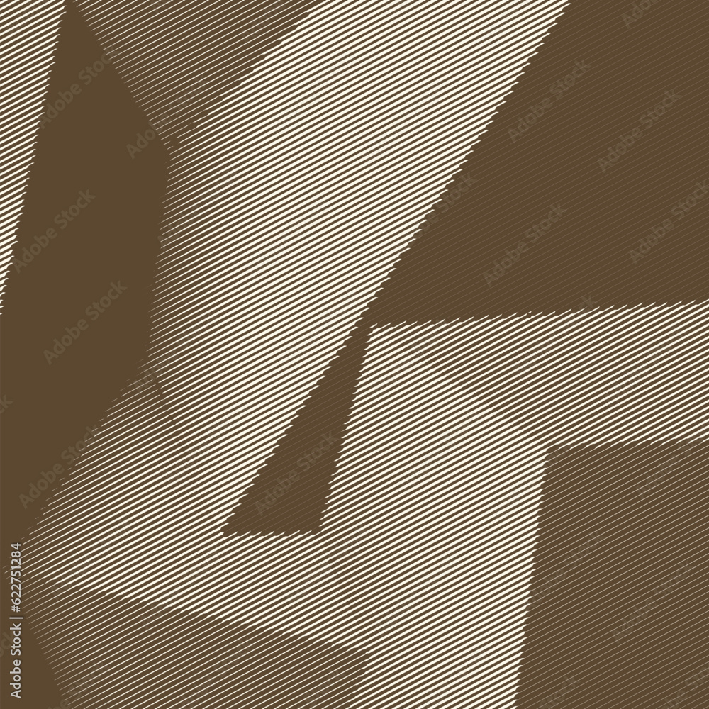 Aufkleber abstract woodcut styled background with intersecting cubes