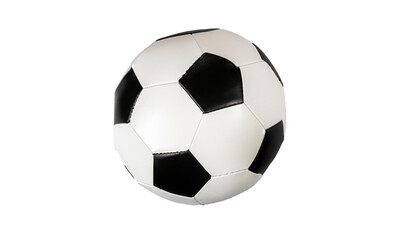 Naklejka premium Soccer Ball On Transparent Background Png Ai Generated