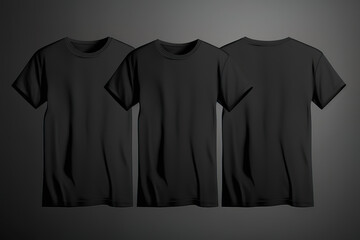 Photo black t-shirts with copy space