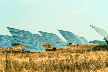 solar panels on a field