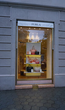 Barcelona, Spain - May 25, 2023: Furla shop located on Passeig de Gracia