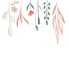 Flower watercolor art Watercolor flowers illustration. Watercolor drawing fashion on transparent background . Isolated flowers illustration element.