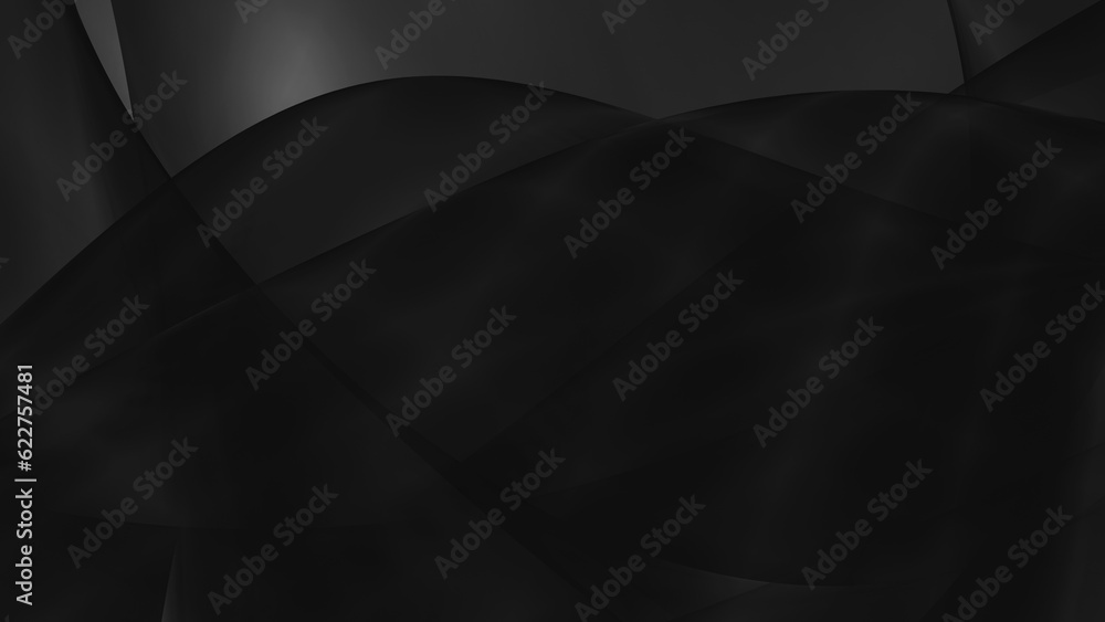 Poster abstract black background with smooth lines in 3d rendering for posters concept