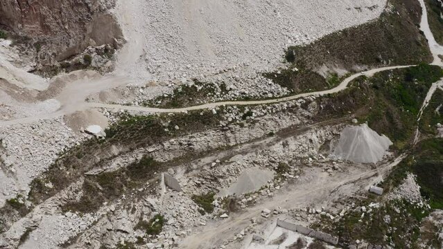 White marble quarries in Custonaci Sicily Italy