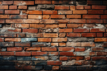 Old Brick Wall Background Texture Created With Artificial Intelligence