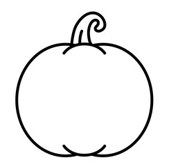 Cute pumpkin fall autumn outline icon