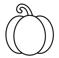 Cute pumpkin fall autumn outline icon