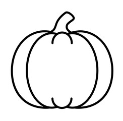 Cute pumpkin fall autumn outline icon