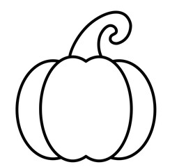 Cute pumpkin fall autumn outline icon