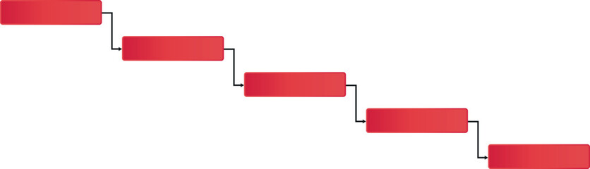 waterfall method infographics isolated
