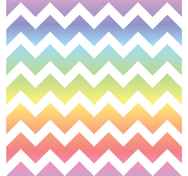 Pastel rainbow zigzag seamless pattern