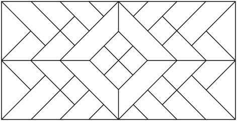 Vector sketch of a stained glass window. Vintage pattern. Abstract stained glass background. Art Deco decor for interior. Luxury modern interior. Template for design. Fence. Iron railing.