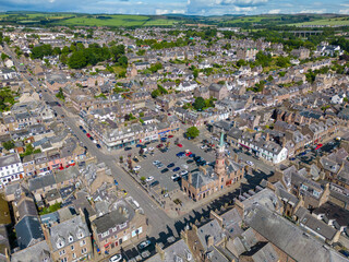 Aerial drone photo of Stonehaven town centre