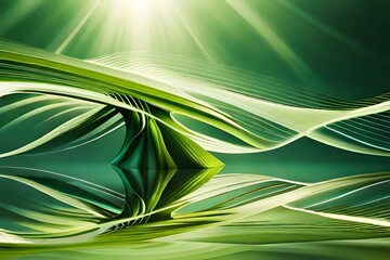 abstract green background generated Ai