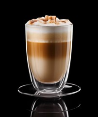 AI generated glass of coffee latte
