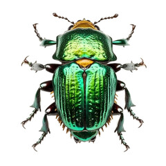 green june beetle bug insect grub coleopteran fly entomology animal transparent background cutout, generative ai