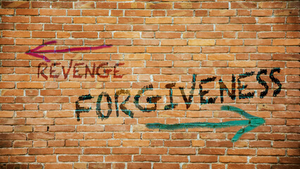 Street Sign to Forgiveness versus Revenge