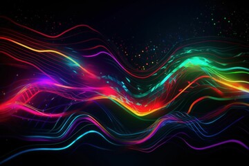 AI generated Abstract with glowing waves
