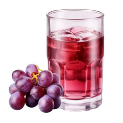purple grape juice, isolated on transparent background cutout, generative ai