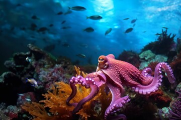 the beauty of marine life, AI generated digital art