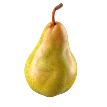 pear isolated on transparent background cutout, generative ai