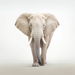 AI generated illustration of A majestic white elephan
