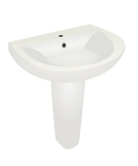 Bathroom ceramic sink. vector illustration