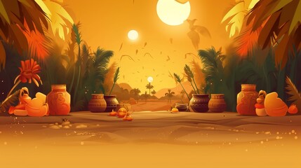 Happy Pongal Holiday of Tamil Nadu South India