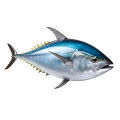 tuna fish isolated on transparent background cutout, generative ai
