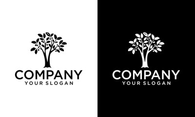 simple tree decoration silhouette vector image