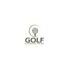 Golf Ball Logo Template isolated on white background