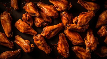 AI generated illustration of a pile of fried chicken wings