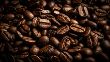 Fototapeta premium AI generated illustration of a pile of coffee beans