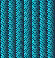 Abstract seamless vector geometric pattern in the form of sea waves from zigzags on a blue gradient background