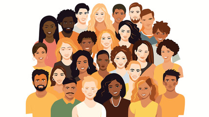Inclusive group of people illustration. - 622778633