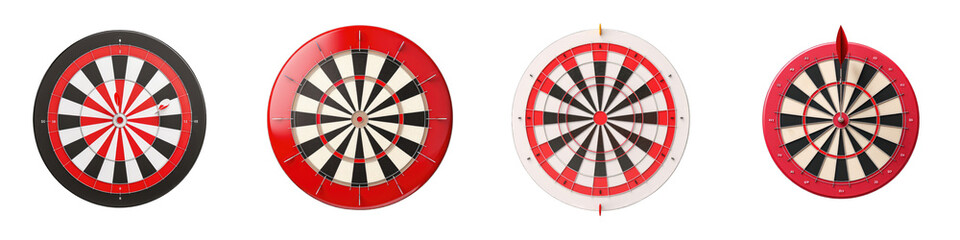 Obraz premium Dartboard clipart collection, vector, icons isolated on transparent background