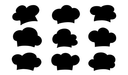 Chef Hat Art Glyph Icon Set. Cooking Logo